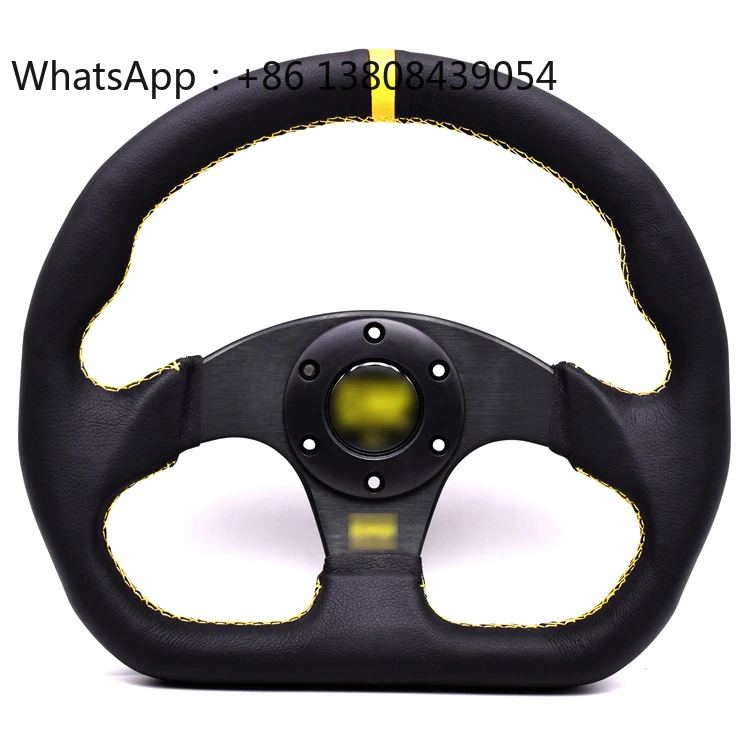 Leather D Shape Steering Wheel Hand Layer Universal 330mm Racing Car Steering Wheel
Leather D Shape Steering Wheel Hand Layer Universal 330mm Racing Car Steering Wheel
