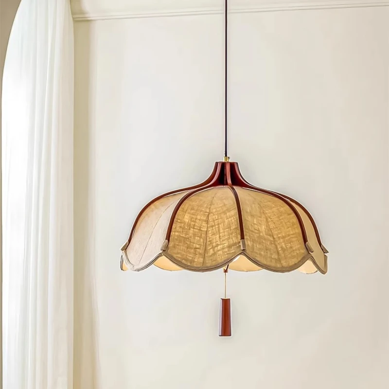 Solid wood fabric chandelier master bedroom wabi-sabi retro tea room art creative dining table restaurant bar lighting
Solid wood fabric chandelier master bedroom wabi-sabi retro tea room art creative dining table restaurant bar lighting
