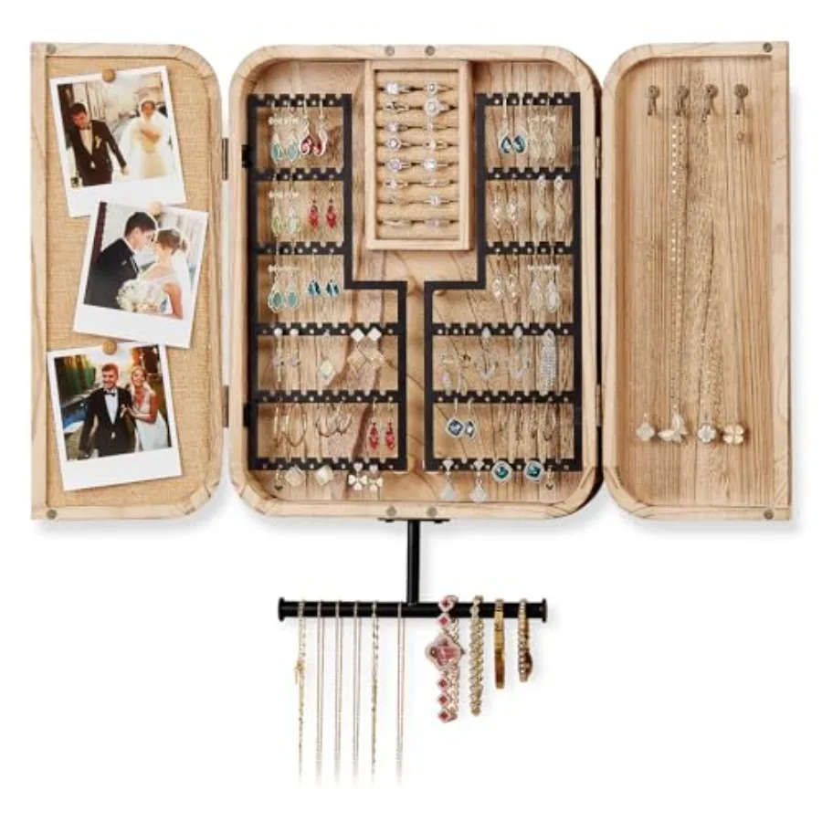 Hanging Jewelry Organizer, Wall Mounted Jewelry Organizer for Earring Holder Organizer, Jewelry Cabinet Holder Jewelry Storage
Hanging Jewelry Organizer, Wall Mounted Jewelry Organizer for Earring Holder Organizer, Jewelry Cabinet Holder Jewelry Storage