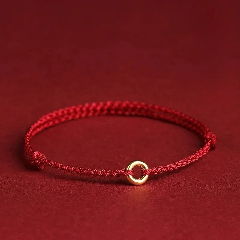 Real 925 Sterling Silver 18K Gold Ping Buckle Red Rope Charm Bracelet for Women Classic Fine Jewelry Minimalist Accessories
Real 925 Sterling Silver 18K Gold Ping Buckle Red Rope Charm Bracelet for Women Classic Fine Jewelry Minimalist Accessories
