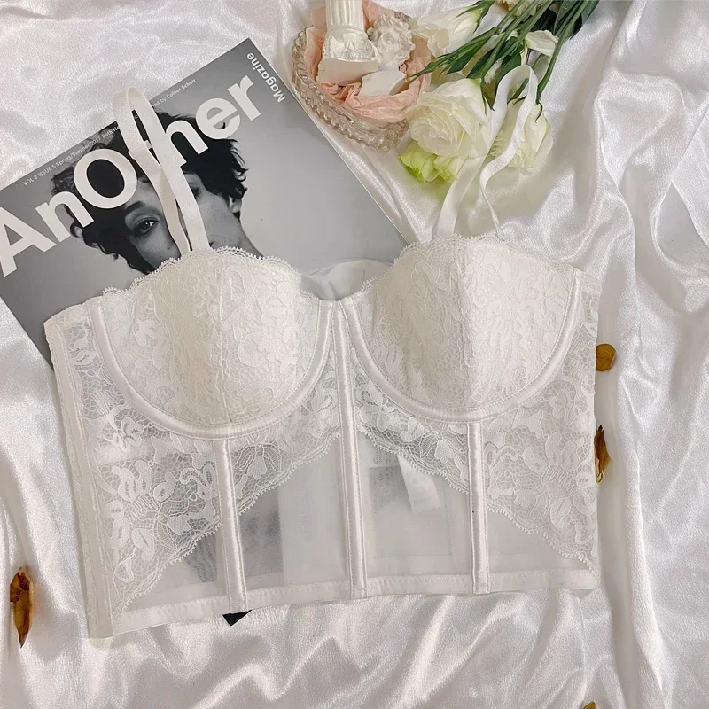 Сексуальный бюстгальтер без косточек, кружевное нижнее белье, тонкий жилет, бюстгальтер без косточек, большая грудь, маленькое внутреннее нижнее белье с рыбьей косточкой, трусы из мягкой стали, регулировка кольца
Сексуальный бюстгальтер без косточек, кружевное нижнее белье, тонкий жилет, бюстгальтер без косточек, большая грудь, маленькое внутреннее нижнее белье с рыбьей косточкой, трусы из мягкой стали, регулировка кольца