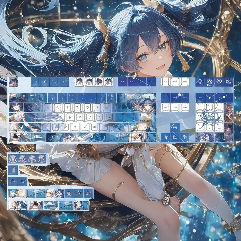 Тема WutheringWaves Yuno, колпачок для ключей, крестовая ось, прозрачная боковая резьба, 128 клавиш, материал PBT, вишня, пятисторонняя термосублимация
Тема WutheringWaves Yuno, колпачок для ключей, крестовая ось, прозрачная боковая резьба, 128 клавиш, материал PBT, вишня, пятисторонняя термосублимация