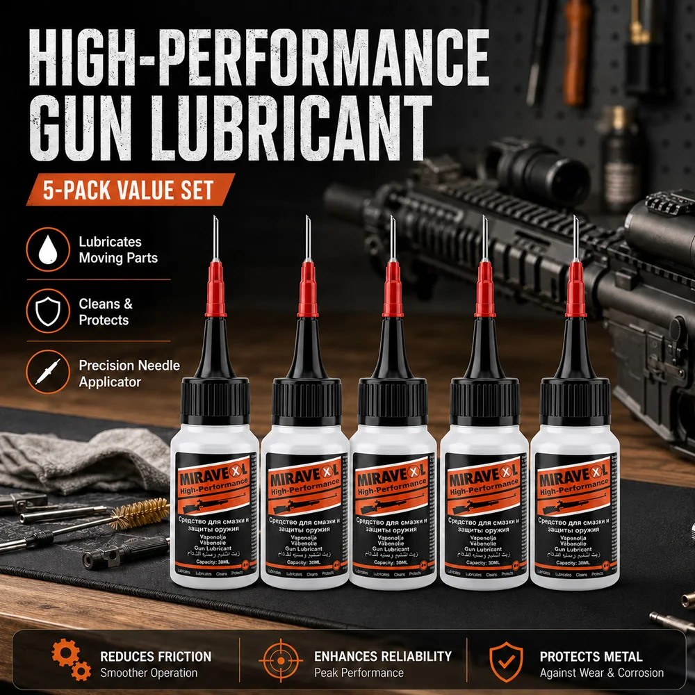 5Pcs 30ml Tactical Gear Lubricant Oil Precision Needle Applicator High Performance Metal Anti Rust Friction Maintenance Fluid
5Pcs 30ml Tactical Gear Lubricant Oil Precision Needle Applicator High Performance Metal Anti Rust Friction Maintenance Fluid