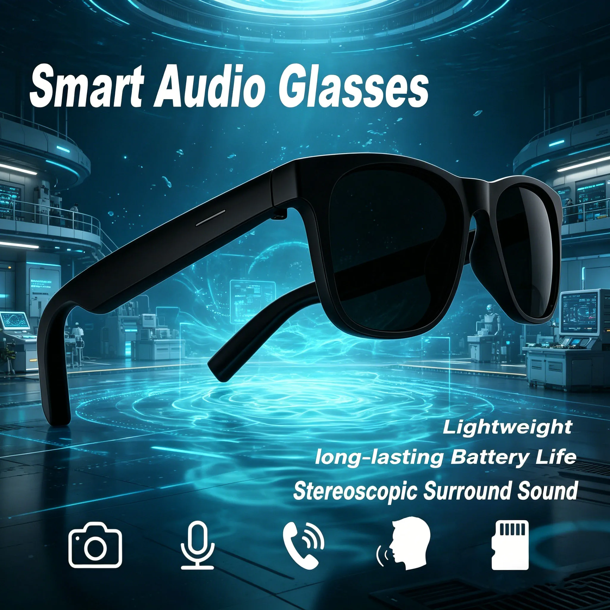 Apex AI Smart Glasses Remote Control Touch Photography Voice Assistant Wireless Bluetooth Call Headphone For Men Women Gifts
Apex AI Smart Glasses Remote Control Touch Photography Voice Assistant Wireless Bluetooth Call Headphone For Men Women Gifts
