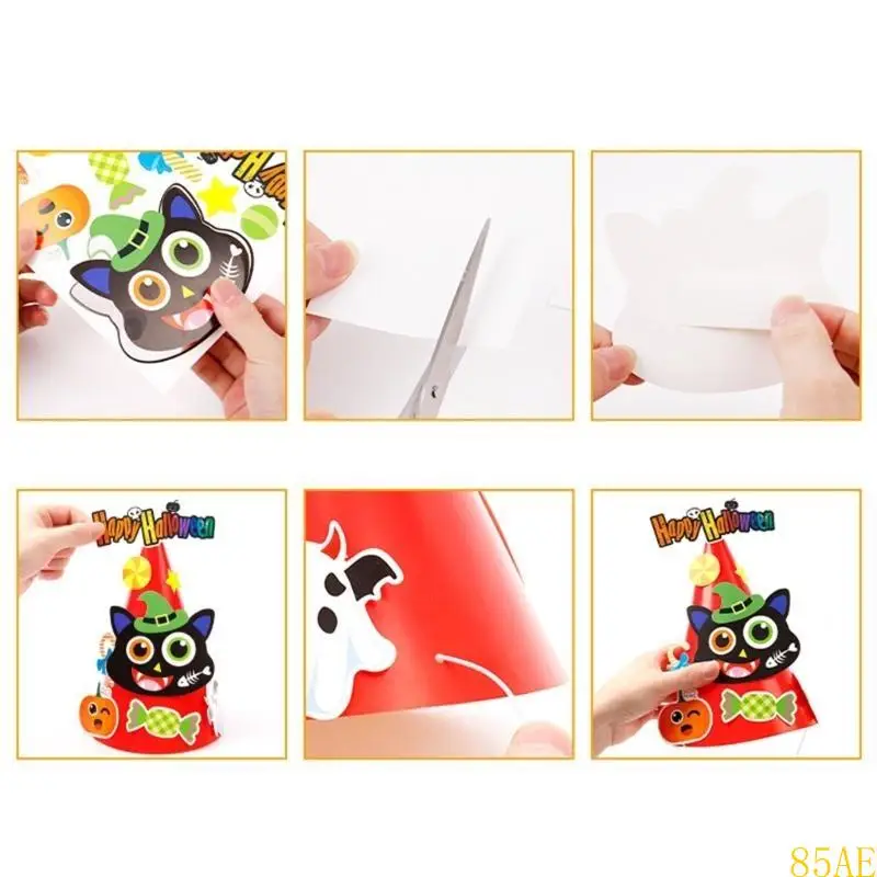 85AE Children’s DIY Paper Hat Halloween Handcrafts for Creative Craft Material Toddler Boy Girl Halloween Costume
85AE Children’s DIY Paper Hat Halloween Handcrafts for Creative Craft Material Toddler Boy Girl Halloween Costume