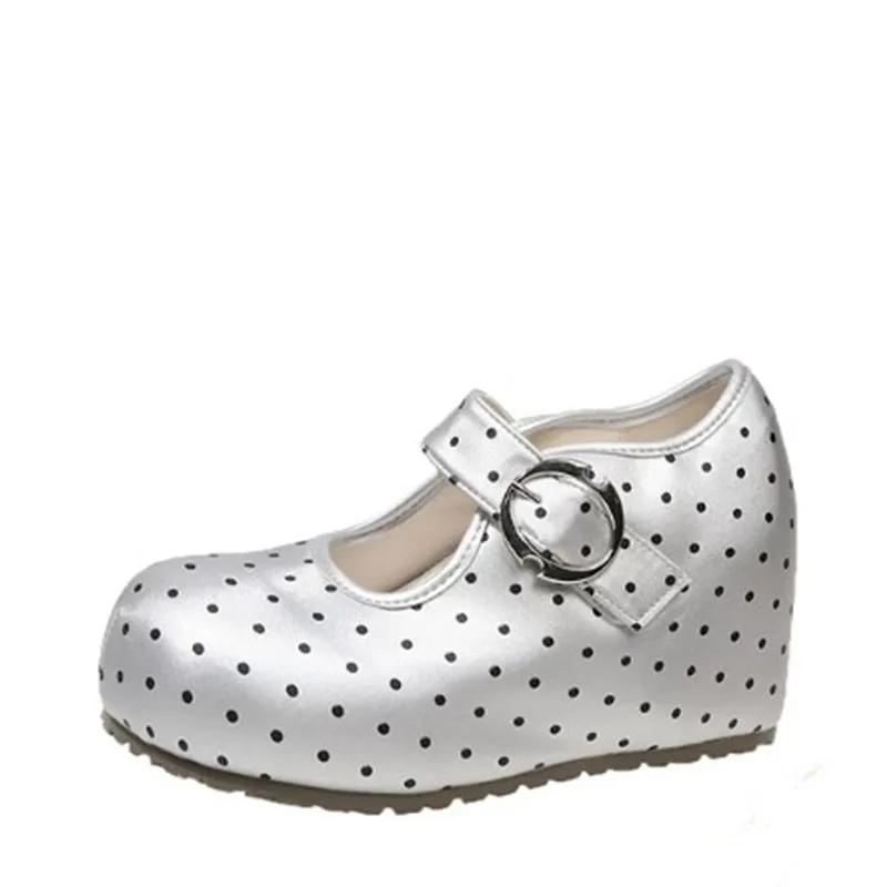 Spring 2026 Fashion Thick Bottom Polka Dot Single Shoes Heightening Mary Janes Women's Shoes Stylish Versatile for Skirts
Spring 2026 Fashion Thick Bottom Polka Dot Single Shoes Heightening Mary Janes Women's Shoes Stylish Versatile for Skirts