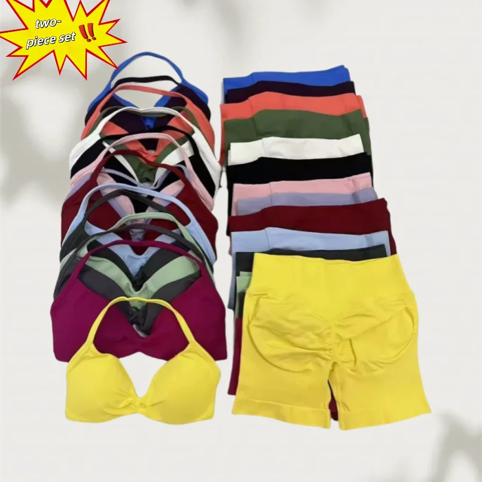 Dopamine Exercise 2-piece Set Women's Gym Fashion Neck Yoga Fitness Clothing Hip Lift Shorts Neck Strap Bra Dopamine Pilates Set
Dopamine Exercise 2-piece Set Women's Gym Fashion Neck Yoga Fitness Clothing Hip Lift Shorts Neck Strap Bra Dopamine Pilates Set