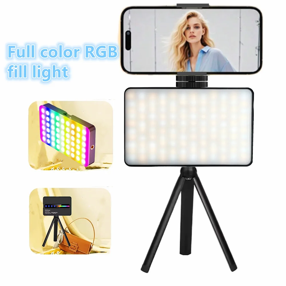 Новинка 2025 года, мини RGB, полноцветный заполняющий свет для видео, живая лампа для видеоблогов, фотостудии, перезаряжаемая лампа с регулируемой яркостью, рот для горячего башмака 
Новинка 2025 года, мини RGB, полноцветный заполняющий свет для видео, живая лампа для видеоблогов, фотостудии, перезаряжаемая лампа с регулируемой яркостью, рот для горячего башмака