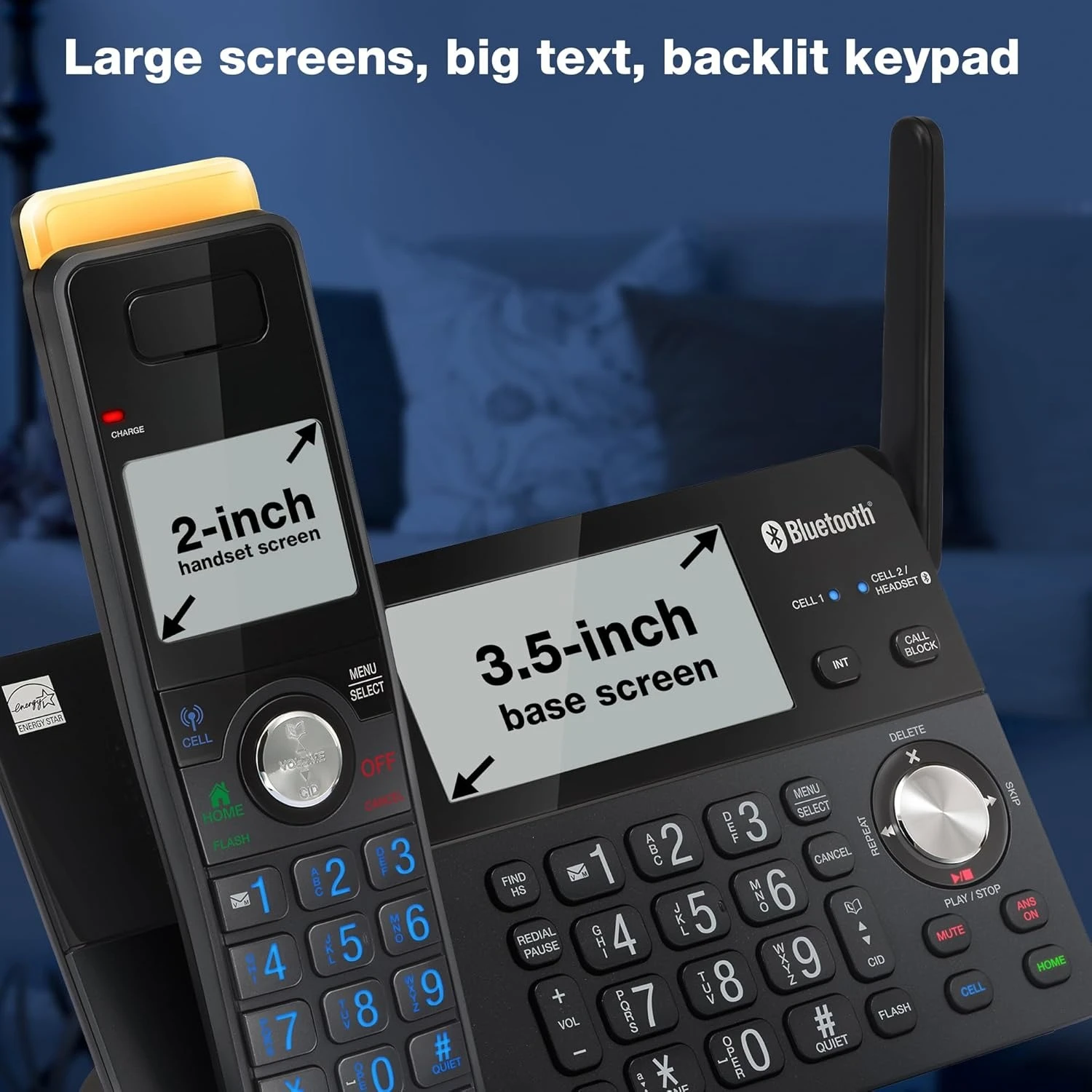 IS8128-41 Беспроводной телефон DECT 6.0 с 4 ручками сверхдальнего действия для дома с машиной отвеса, диапазоном 2300 футов, блокировкой вызовов
IS8128-41 Беспроводной телефон DECT 6.0 с 4 ручками сверхдальнего действия для дома с машиной отвеса, диапазоном 2300 футов, блокировкой вызовов