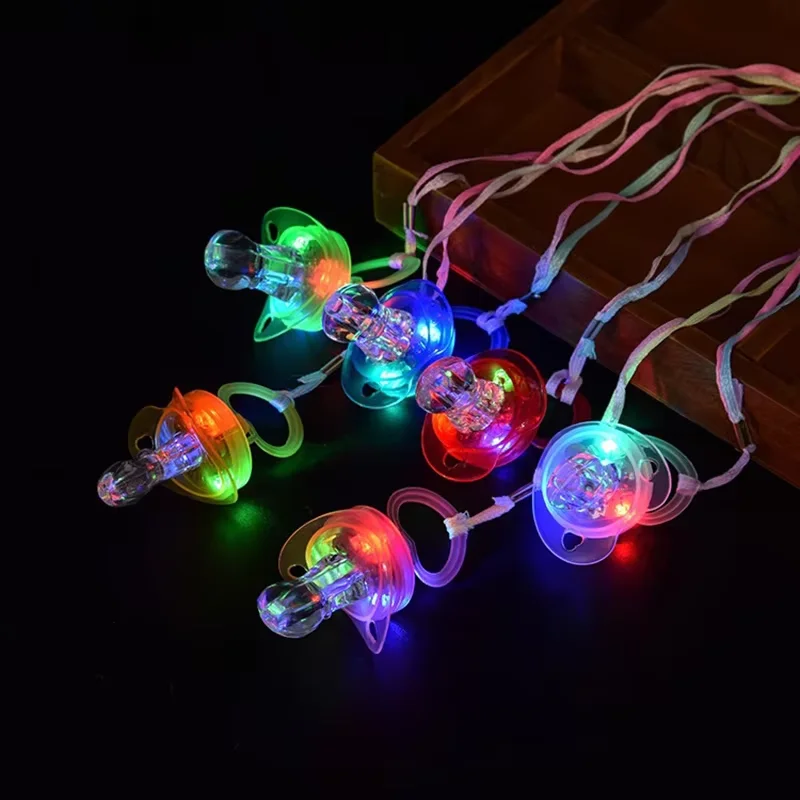 20/100/500Pcs LED Pacificer Light Up Pacifier Necklace Flashing Pacifier Whistle LED Rave Glowing Pacificer In The Dark Party
20/100/500Pcs LED Pacificer Light Up Pacifier Necklace Flashing Pacifier Whistle LED Rave Glowing Pacificer In The Dark Party