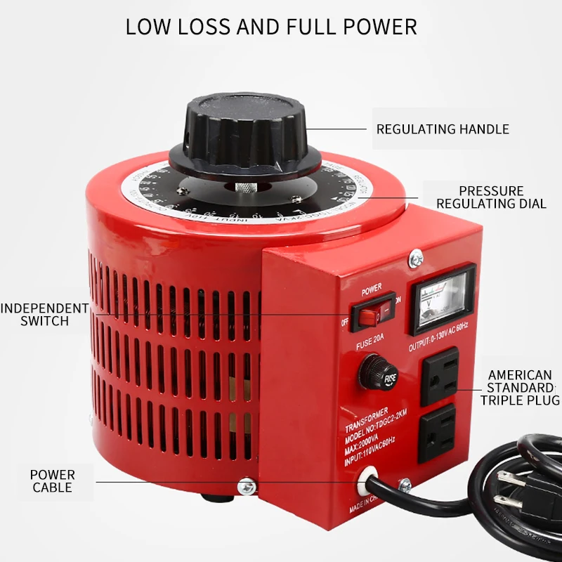 TDGC2 1000W 110V Voltage Regulator Single Phase Motor Copper 0-130V Adjustable AC Current Temperature Control System
TDGC2 1000W 110V Voltage Regulator Single Phase Motor Copper 0-130V Adjustable AC Current Temperature Control System