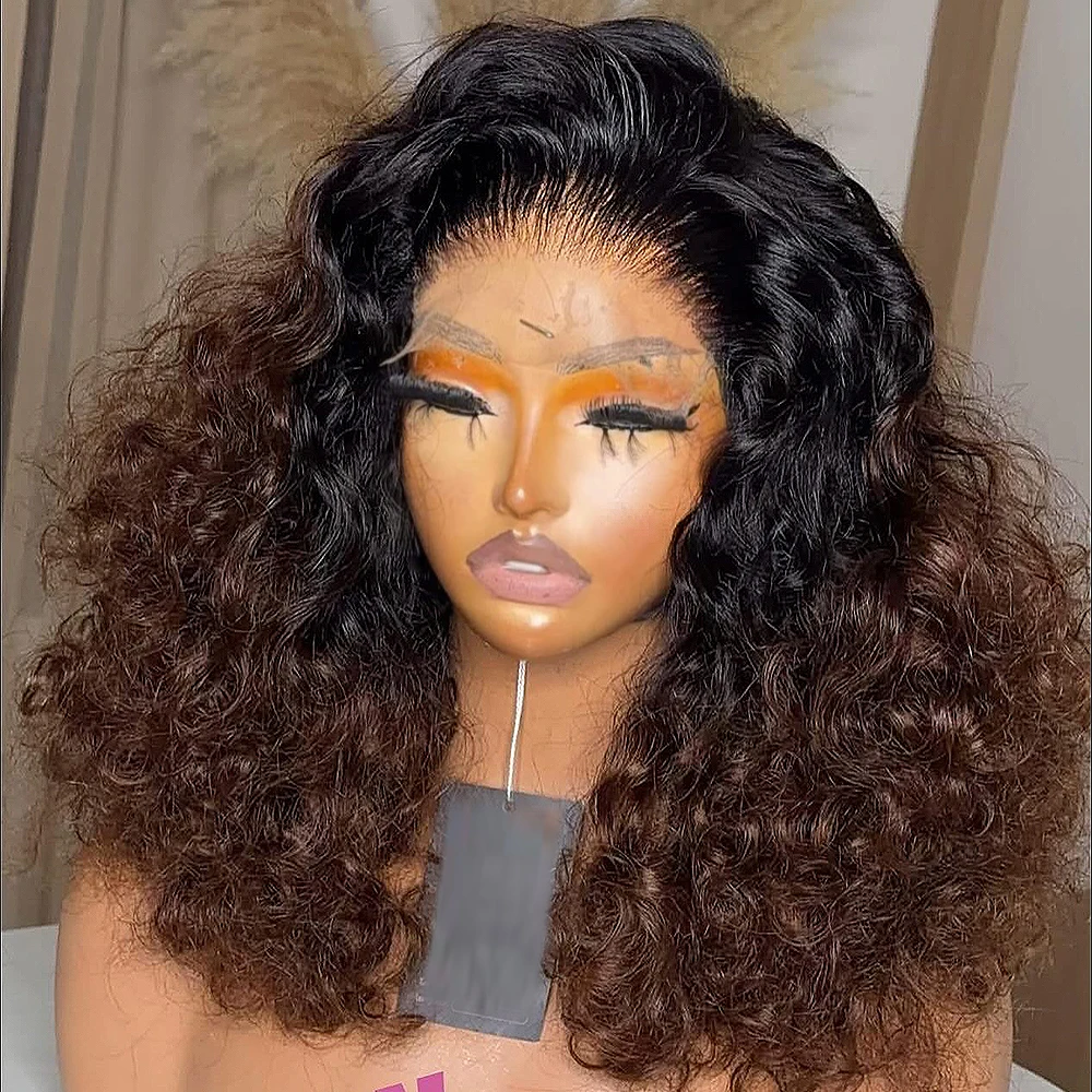 Ombre Brown 400 Density Glueless Bouncy Curly 4x4 13X4 HD Full Lace Frontal Super Double Drawn Colored 16-36 Inch Wigs For Women
Ombre Brown 400 Density Glueless Bouncy Curly 4x4 13X4 HD Full Lace Frontal Super Double Drawn Colored 16-36 Inch Wigs For Women