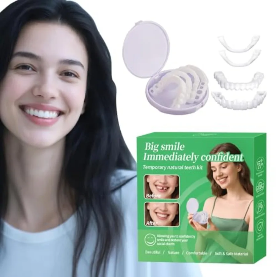 Temporary Veneers Kit for Women and Men, Tooth Replacement Kit, Nature and Comfortable 1 Count (Pack of 1,Natural)-KAZ4
Temporary Veneers Kit for Women and Men, Tooth Replacement Kit, Nature and Comfortable 1 Count (Pack of 1,Natural)-KAZ4