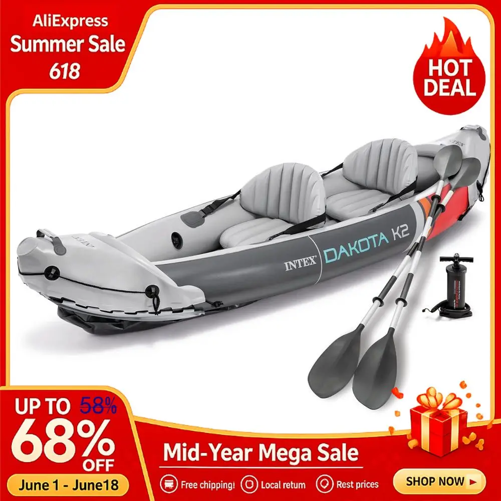 2Person Inflatable Kayak Set, Dakota K2 With 86in Oars And Pump Custom
2Person Inflatable Kayak Set, Dakota K2 With 86in Oars And Pump Custom