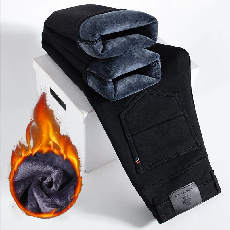Winter Hot Sale Thickened Warm Jeans Men Chic Slim Fit Straight Leg Denim Trousers Male Youth Popular Stretch Fleece Pants
Winter Hot Sale Thickened Warm Jeans Men Chic Slim Fit Straight Leg Denim Trousers Male Youth Popular Stretch Fleece Pants