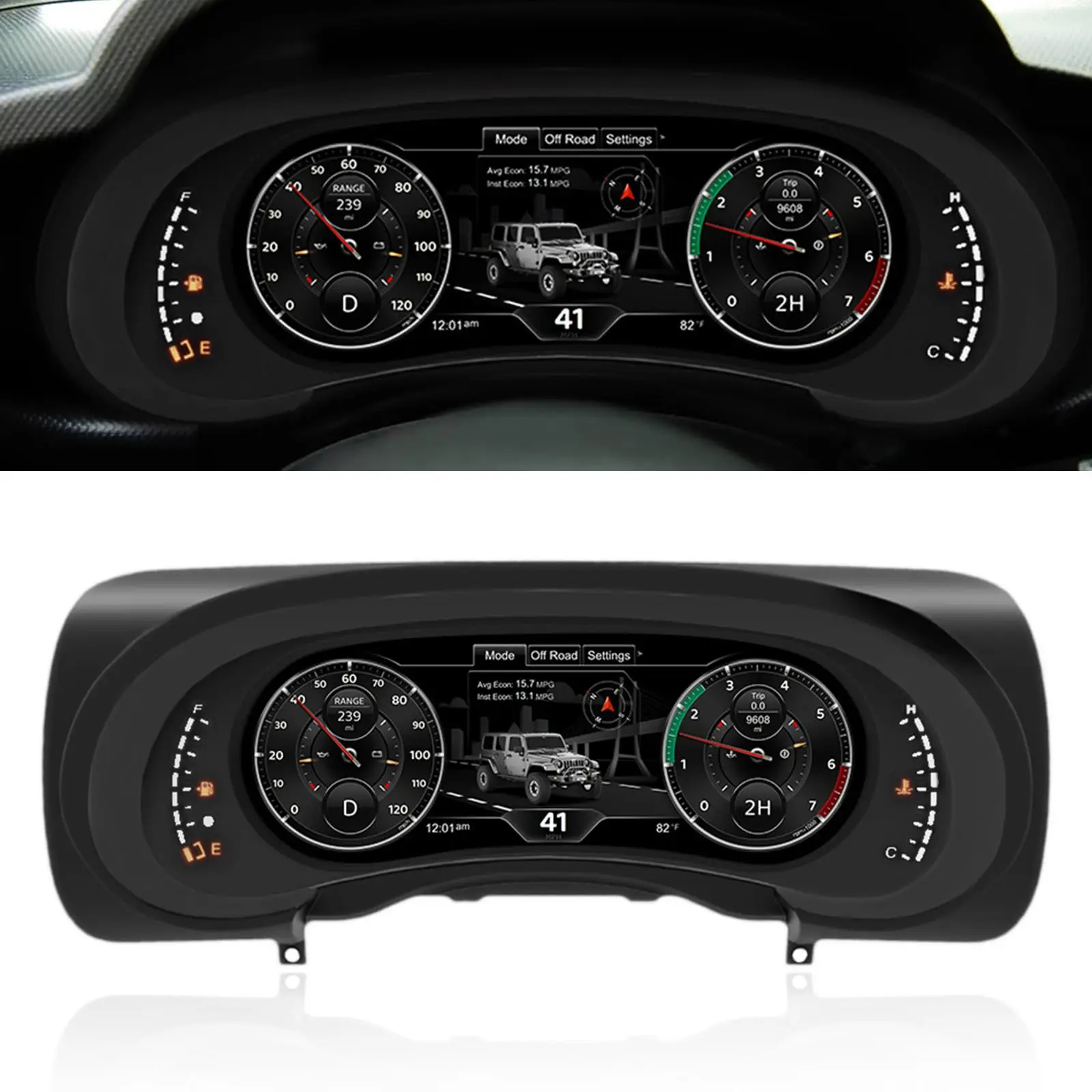 12.3’’ digital instrument cluster for Jeep Wrangler 2007-2010 dashboard speedometer tachometer, Plug & Play
12.3’’ digital instrument cluster for Jeep Wrangler 2007-2010 dashboard speedometer tachometer, Plug & Play