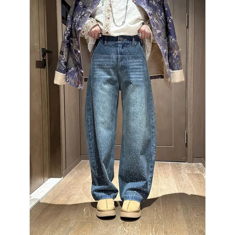 Fashion Y2k Hot Drilling Jeans High Waist Wide Leg Pants Spring Street Casual Plus Size Loose Denim Straight Legs Trousers Women
Fashion Y2k Hot Drilling Jeans High Waist Wide Leg Pants Spring Street Casual Plus Size Loose Denim Straight Legs Trousers Women