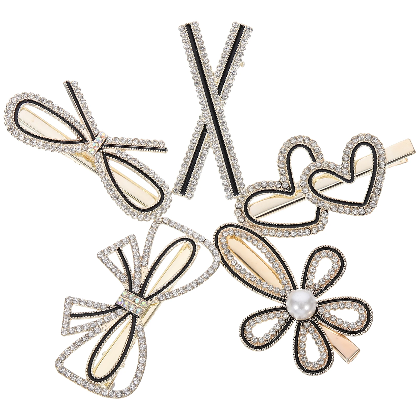5pcs Hairpin Clips Jeweled Beaded Rhinestone Barrettes Alloy Women Girls Hair Accessories Bright Colors Delicate Design
5pcs Hairpin Clips Jeweled Beaded Rhinestone Barrettes Alloy Women Girls Hair Accessories Bright Colors Delicate Design