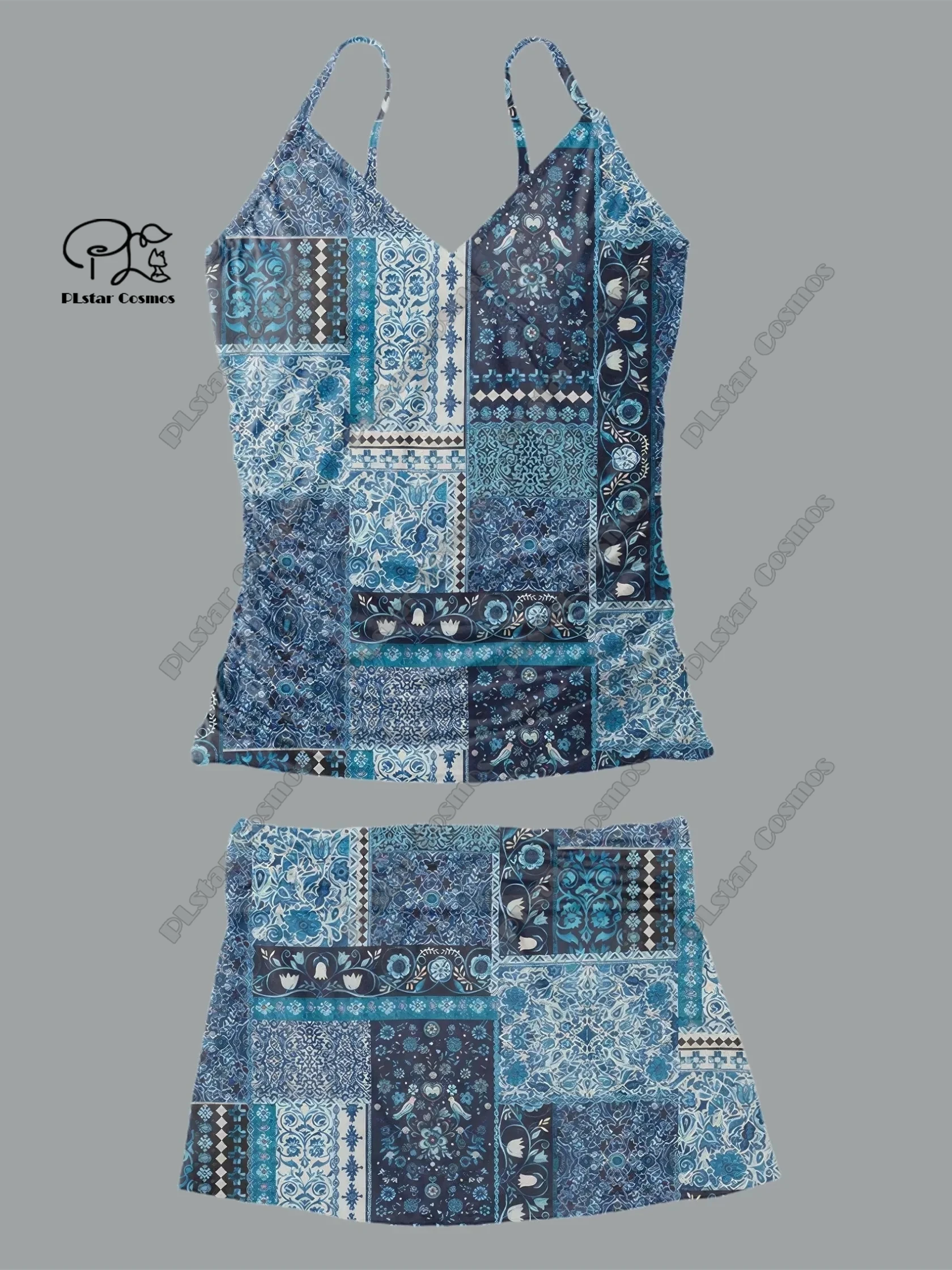 Women's V-neck summer small fresh floral print suspender skirt two-piece swimsuit suit holiday travel new swimsuit Q-14
Women's V-neck summer small fresh floral print suspender skirt two-piece swimsuit suit holiday travel new swimsuit Q-14