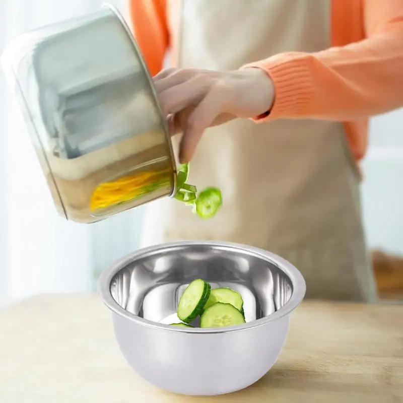 Nesting Mixing Bowls Stainless Steel Nesting Kitchen Salad Bowl Salad Kitchenware Thicken Pot Round Basin Household Washing
Nesting Mixing Bowls Stainless Steel Nesting Kitchen Salad Bowl Salad Kitchenware Thicken Pot Round Basin Household Washing