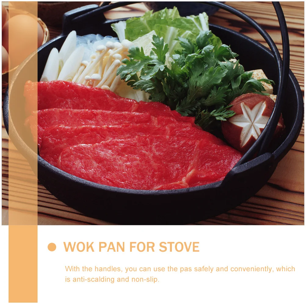 Household Iron Sukiyaki Pot Thickened Double Handled Cooking Pan for Home Kitchen Supply Iron Dry Pot Cooking Pan
Household Iron Sukiyaki Pot Thickened Double Handled Cooking Pan for Home Kitchen Supply Iron Dry Pot Cooking Pan