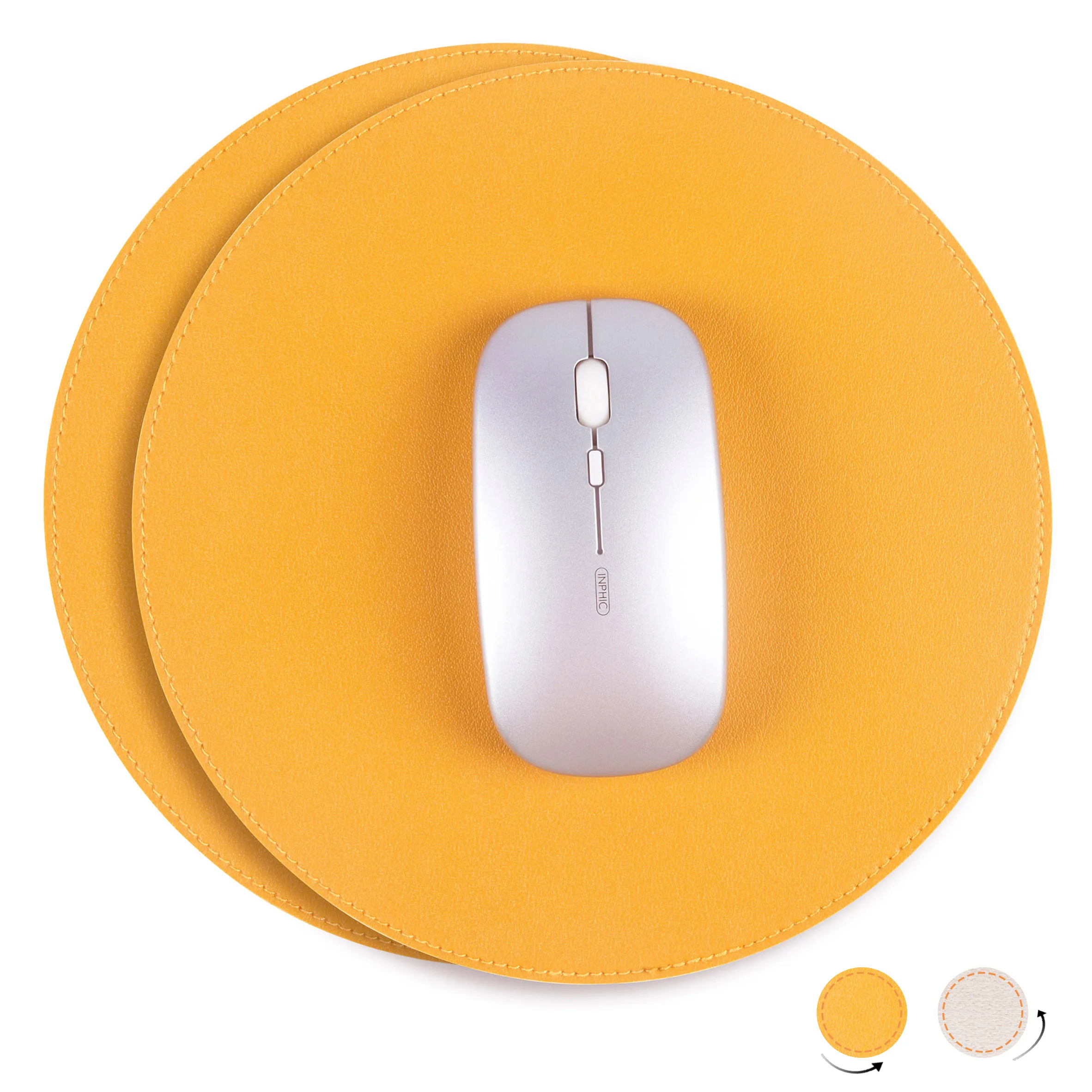 2pcs Mouse Pads with Non-Slip, Waterproof PVC Leather Mouse Mat, Stitched Edges, Works for Computers
2pcs Mouse Pads with Non-Slip, Waterproof PVC Leather Mouse Mat, Stitched Edges, Works for Computers