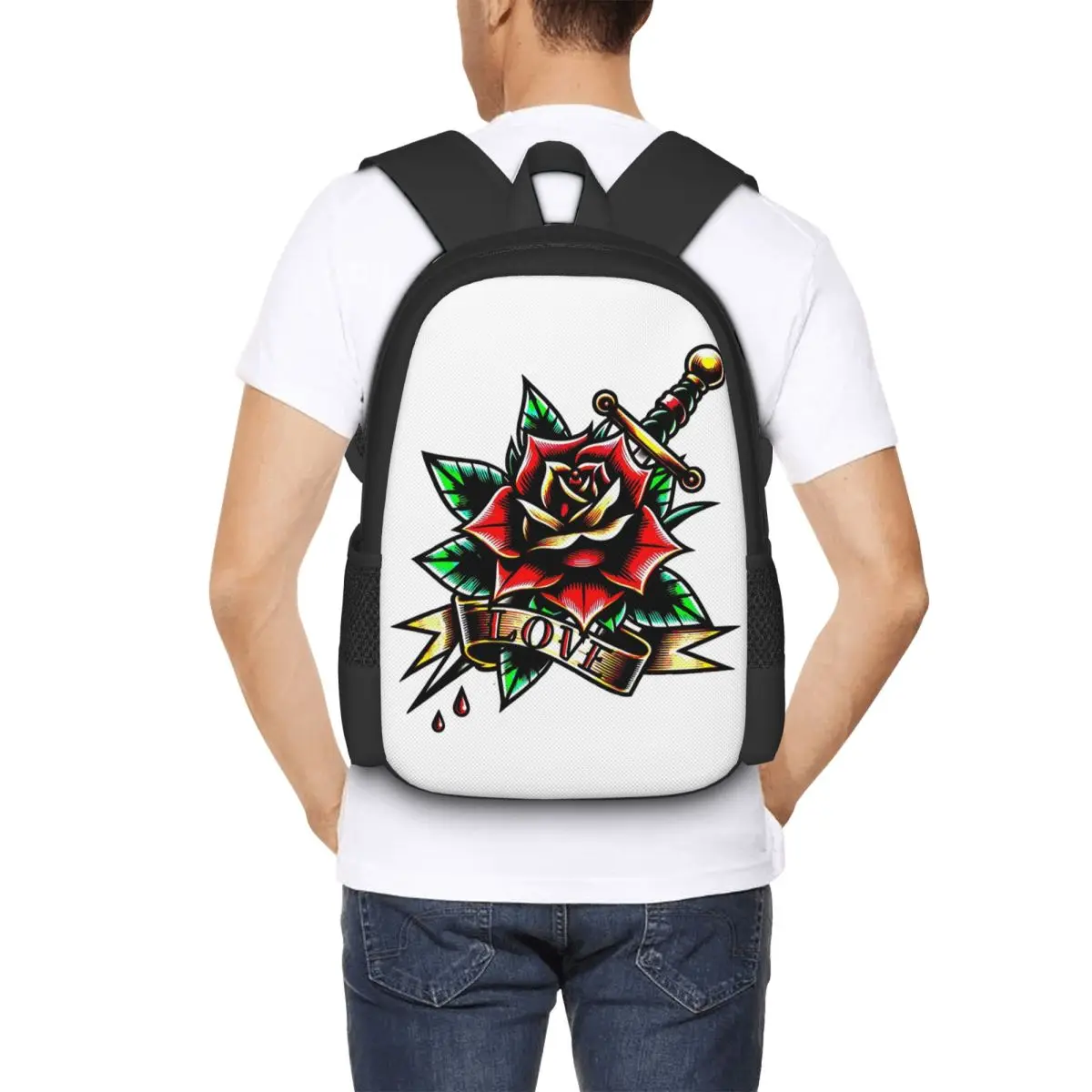 Rose Tattoo Flash Student Backpack School Bag Hiking Travel Daypack for Boys Girls Fashion Bookbag Shoulder Bags
Rose Tattoo Flash Student Backpack School Bag Hiking Travel Daypack for Boys Girls Fashion Bookbag Shoulder Bags
