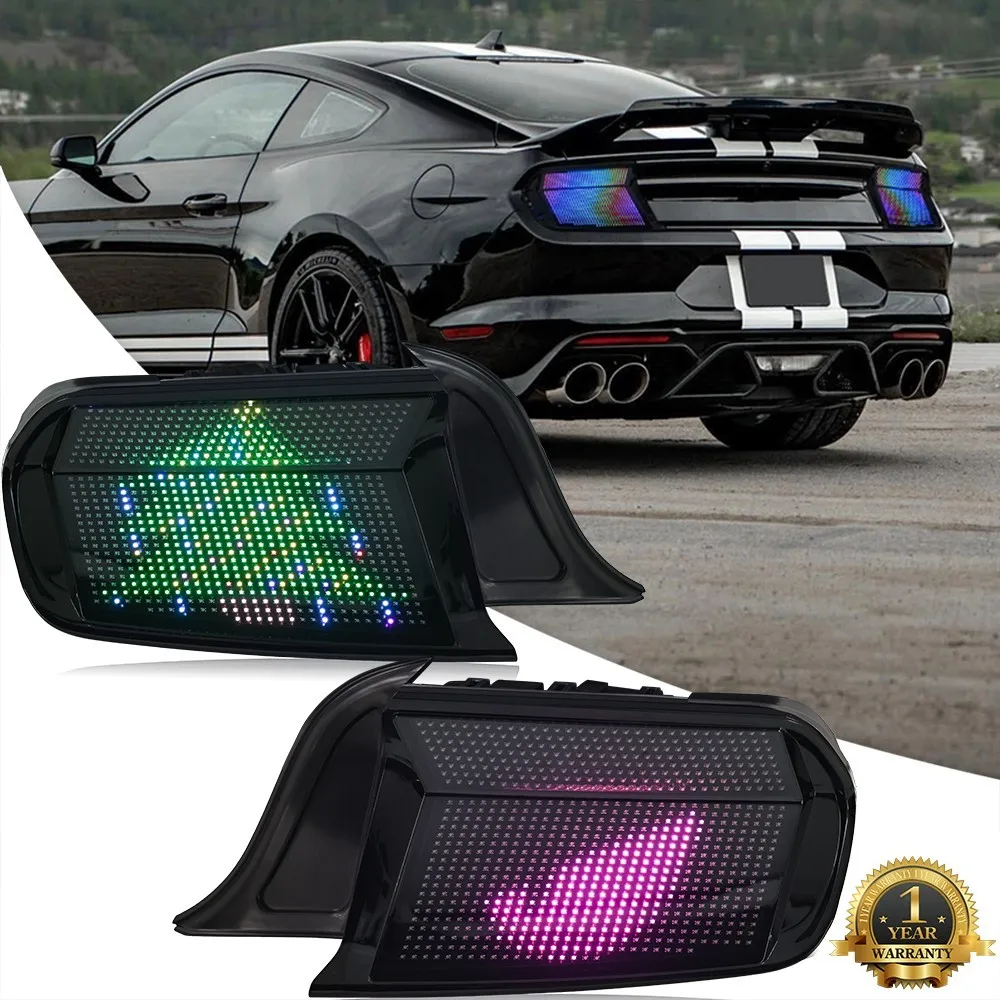 1Set LH+RH LED RGB Tail Lights For Ford Mustang 2015-2023 Brake Sequential Turn Signal Trunk Rear Brake Lamps Assembly
1Set LH+RH LED RGB Tail Lights For Ford Mustang 2015-2023 Brake Sequential Turn Signal Trunk Rear Brake Lamps Assembly