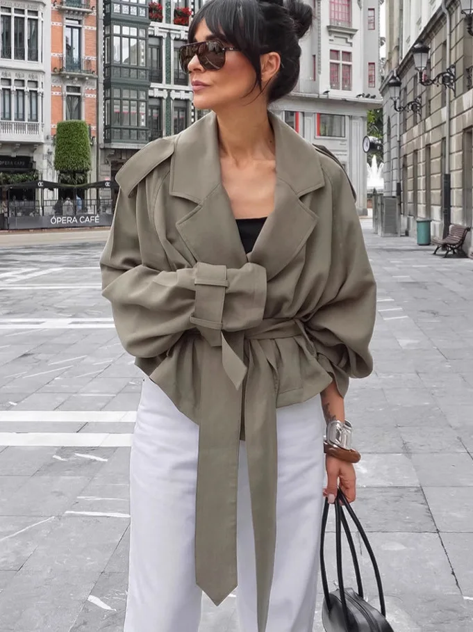Ele Large Collar Belted Coat Commute Women's Faion Outerwear Autumn Seasonal Quali Polyester Long Sve Regular Length
Ele Large Collar Belted Coat Commute Women's Faion Outerwear Autumn Seasonal Quali Polyester Long Sve Regular Length