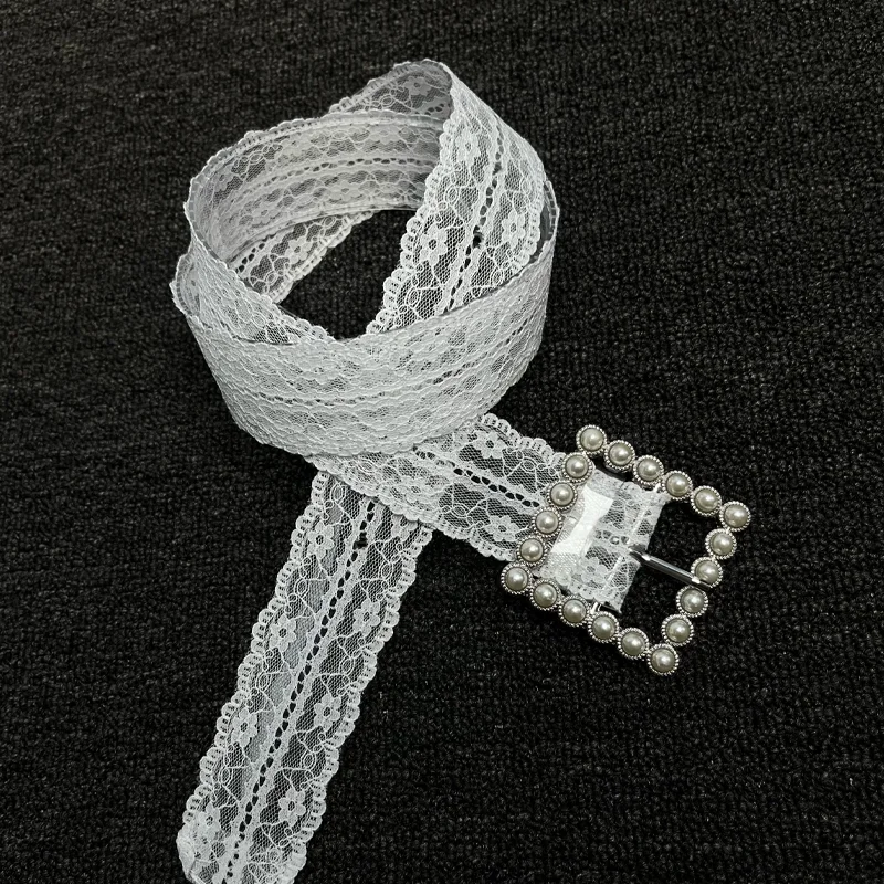 Waist Chain White Lace Pearl Square Buckle Belt Paired With Skirt Clothing Accessories Hanging Decorations
Waist Chain White Lace Pearl Square Buckle Belt Paired With Skirt Clothing Accessories Hanging Decorations