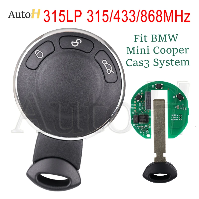 Smart Car Key 315/433/868/315LP MHz Fit BMW Mini Cooper Key Cas3 System ID46 Chip FCC ID KR55WK49333 Auto Remote Control Key Fob
Smart Car Key 315/433/868/315LP MHz Fit BMW Mini Cooper Key Cas3 System ID46 Chip FCC ID KR55WK49333 Auto Remote Control Key Fob