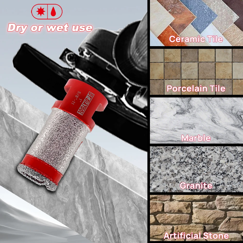 DIATOOL 1/2pcs 20mm Diamond Drilling Milling Bit Cutter Hole Saw Milling Bit Hole Drill Ceramic Porcelain Tile Marble Granite
DIATOOL 1/2pcs 20mm Diamond Drilling Milling Bit Cutter Hole Saw Milling Bit Hole Drill Ceramic Porcelain Tile Marble Granite
