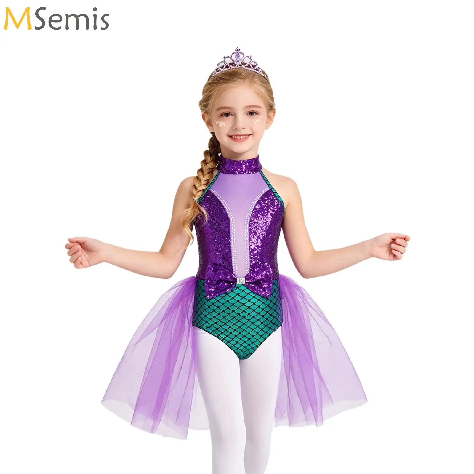 Kids Girls Sequins Bowknot Mermaid Ballet Tutu Dance Performance Costume Fish Scales Gymnastics Leotard Tutu Dress Dancewear
Kids Girls Sequins Bowknot Mermaid Ballet Tutu Dance Performance Costume Fish Scales Gymnastics Leotard Tutu Dress Dancewear