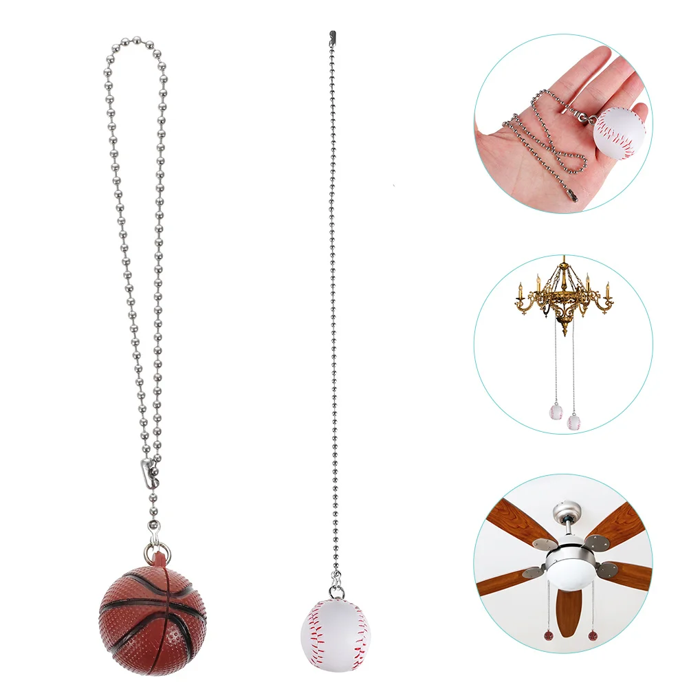 2Pcs Ceiling Fan Pull Chain Basketball Baseball Stainless Steel Rustproof Extension for Light Fixtures Bedside Lamps
2Pcs Ceiling Fan Pull Chain Basketball Baseball Stainless Steel Rustproof Extension for Light Fixtures Bedside Lamps