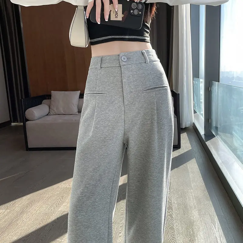 Shpmishal Korean Fashionable Gray Wide Leg Pants for Women's Spring and Autumn Straight Leg Slimming Sports Casual Floor Mops
Shpmishal Korean Fashionable Gray Wide Leg Pants for Women's Spring and Autumn Straight Leg Slimming Sports Casual Floor Mops