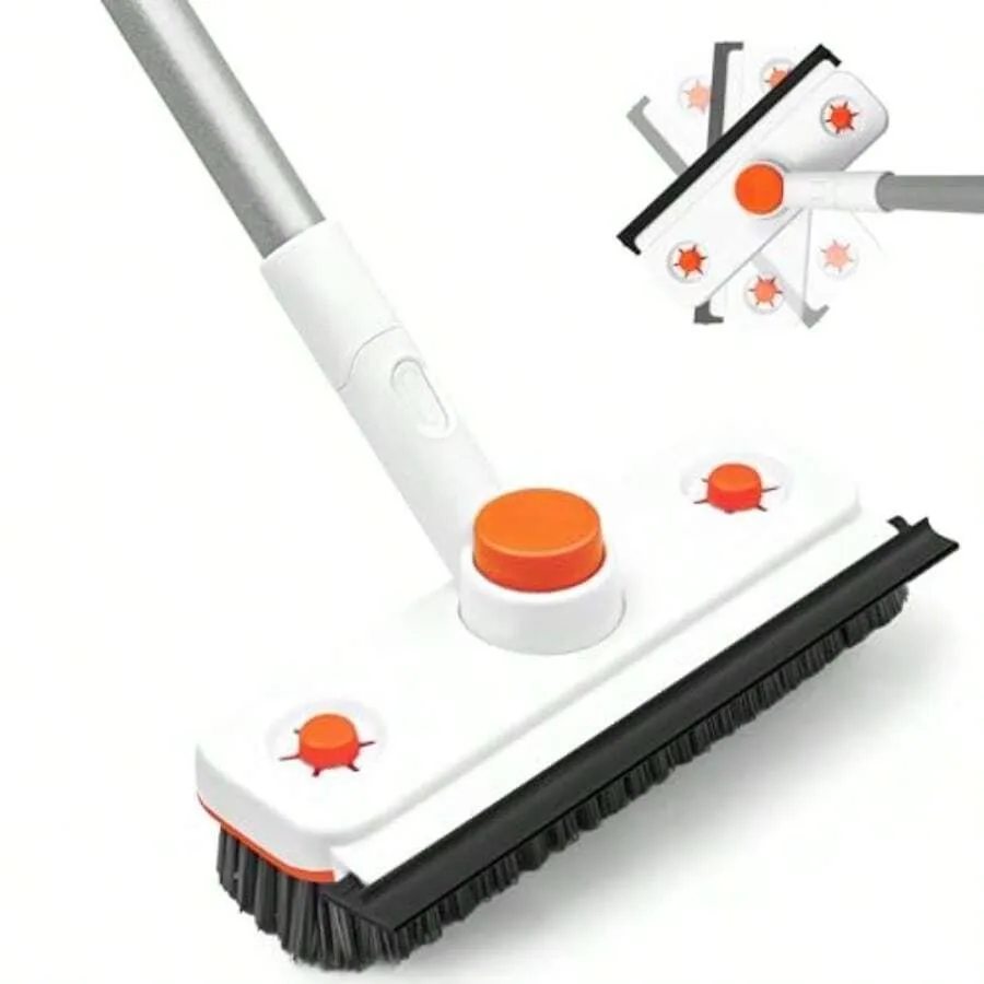 60 Extendable Tub B Scrubber With 360 Rotating Head And 2 Non-Scratch Attachments For Shower Bathtub Tile And Floor - Stainless
60 Extendable Tub B Scrubber With 360 Rotating Head And 2 Non-Scratch Attachments For Shower Bathtub Tile And Floor - Stainless