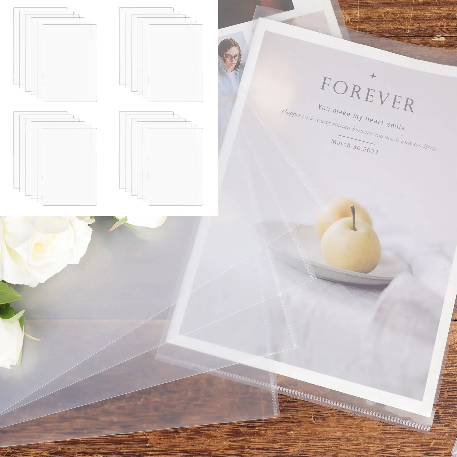 Set of 24 Sturdy Plastic File Folders, L-Shaped Document Pockets for Convenient Access,Versatile Sheet Protectors for Office Use
Set of 24 Sturdy Plastic File Folders, L-Shaped Document Pockets for Convenient Access,Versatile Sheet Protectors for Office Use