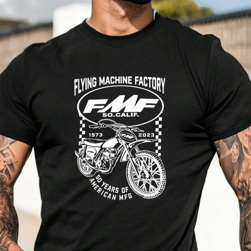 FMF Racing 50th Anniversary Motorcycle Pattern Motorcycle T-Shirt Men Hip Hop Streetwear Casual Fashionable Short Sleeve Tops
FMF Racing 50th Anniversary Motorcycle Pattern Motorcycle T-Shirt Men Hip Hop Streetwear Casual Fashionable Short Sleeve Tops