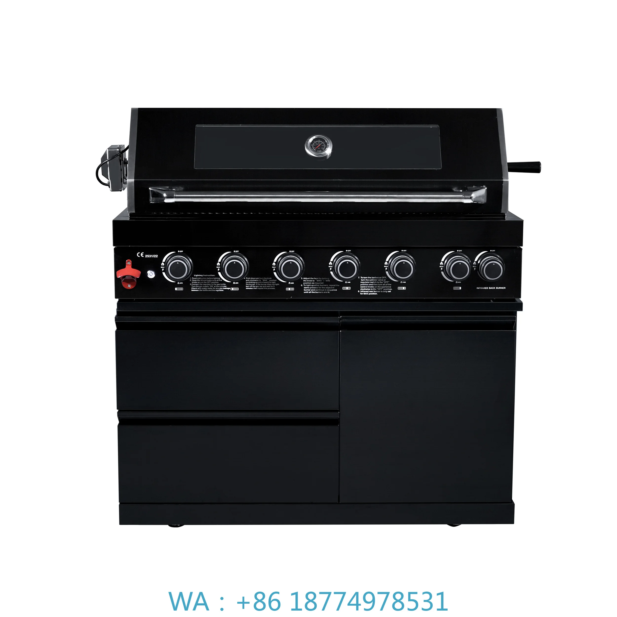 s Freestanding BBQ Gas Grill With Foldable Side Table Modern Style Outdoor Barbecue Grill 6 Burner
s Freestanding BBQ Gas Grill With Foldable Side Table Modern Style Outdoor Barbecue Grill 6 Burner