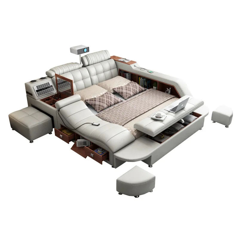 For Modern Minimalist Bed Room Set Furniture Master Bedroom Bed Multi-Functional Massage Tatami the Bed
For Modern Minimalist Bed Room Set Furniture Master Bedroom Bed Multi-Functional Massage Tatami the Bed