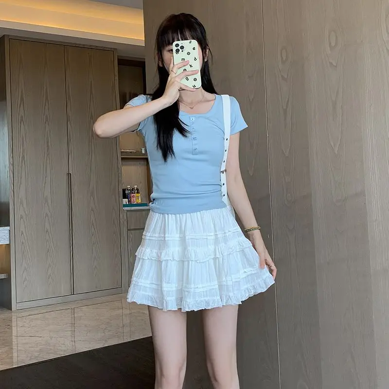 White Ballet Lace Summer High-waisted New Sweet and Slimming Anti-see-through Flared Short Skirt
White Ballet Lace Summer High-waisted New Sweet and Slimming Anti-see-through Flared Short Skirt