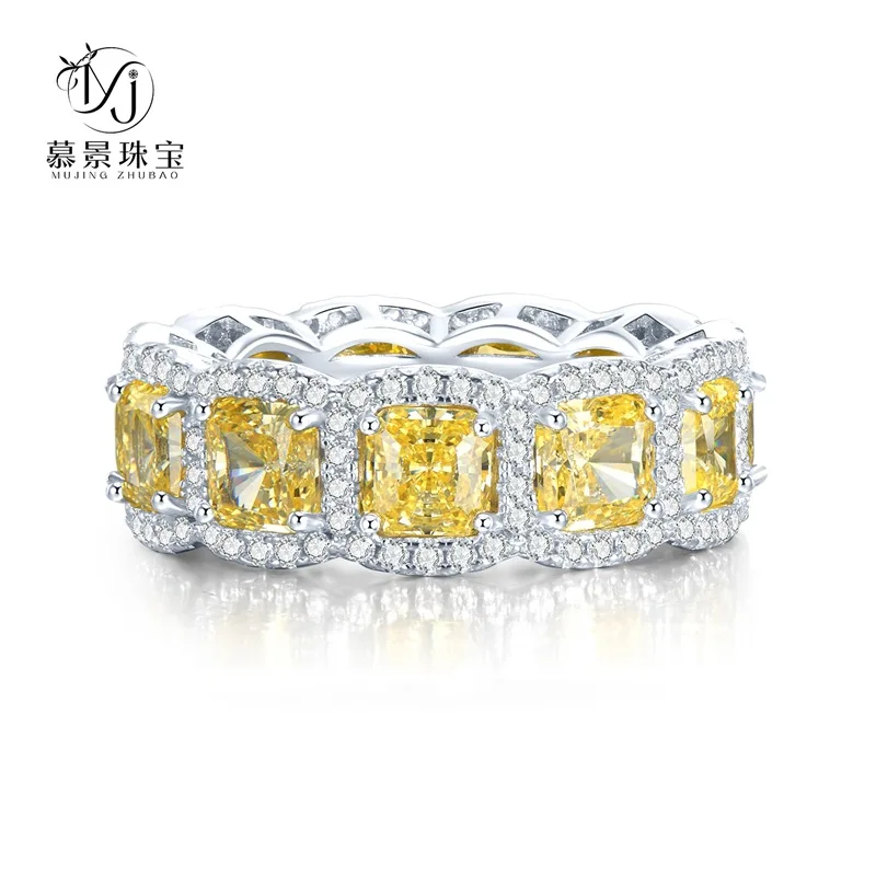 S925 Pure Silver New Simulated High Carbon Zircon Inlaid 5 * 5 Redion Cut Luxury Surrounding Ring
S925 Pure Silver New Simulated High Carbon Zircon Inlaid 5 * 5 Redion Cut Luxury Surrounding Ring