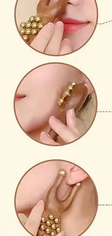 Wooden Nose Guasha Massage Tool Brass Bead Handheld Comb Antistatic For Face Nose Eye Relaxation Spot Meridians Acupoint
Wooden Nose Guasha Massage Tool Brass Bead Handheld Comb Antistatic For Face Nose Eye Relaxation Spot Meridians Acupoint
