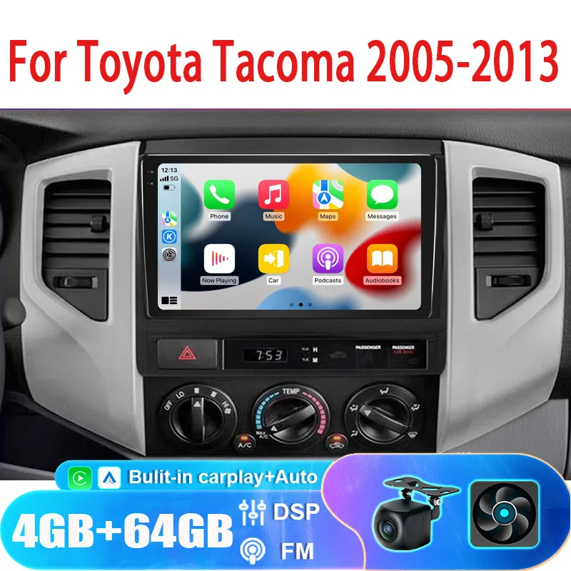 9" 4+64GB For Toyota Tacoma 2005-2013 Car Stereo Radio Apple Carplay Android13 Auto Head Unit FM BT GPS
9" 4+64GB For Toyota Tacoma 2005-2013 Car Stereo Radio Apple Carplay Android13 Auto Head Unit FM BT GPS