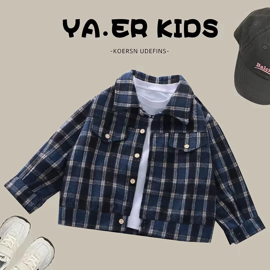 Boys' Shirt Long Sleeve Autumn Plaid Shirt Children's Retro Color Matching Cardigan New Lapel Top Coat for Girls
Boys' Shirt Long Sleeve Autumn Plaid Shirt Children's Retro Color Matching Cardigan New Lapel Top Coat for Girls