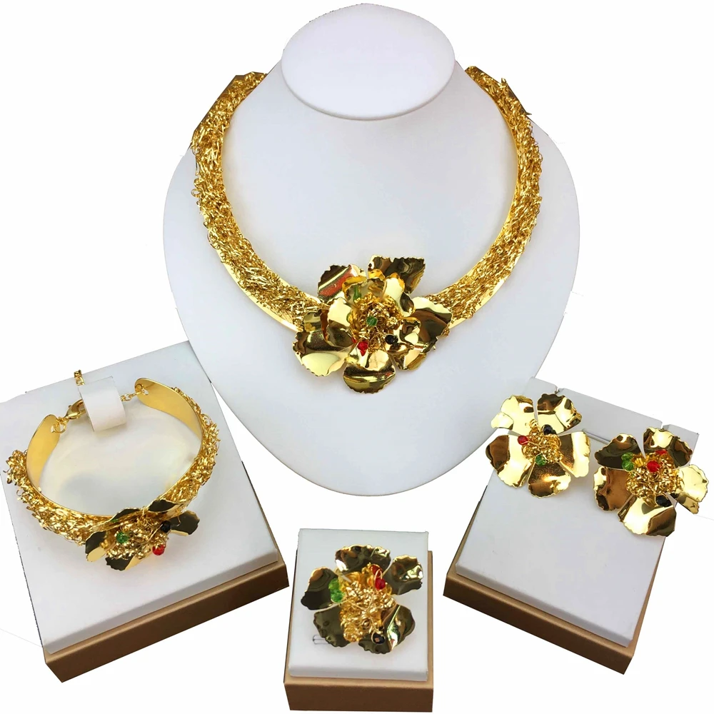 African Dubai Gold Plated Necklace All Copper Material Hollow Surround Necklace Simple Flower Style FHK18199
African Dubai Gold Plated Necklace All Copper Material Hollow Surround Necklace Simple Flower Style FHK18199