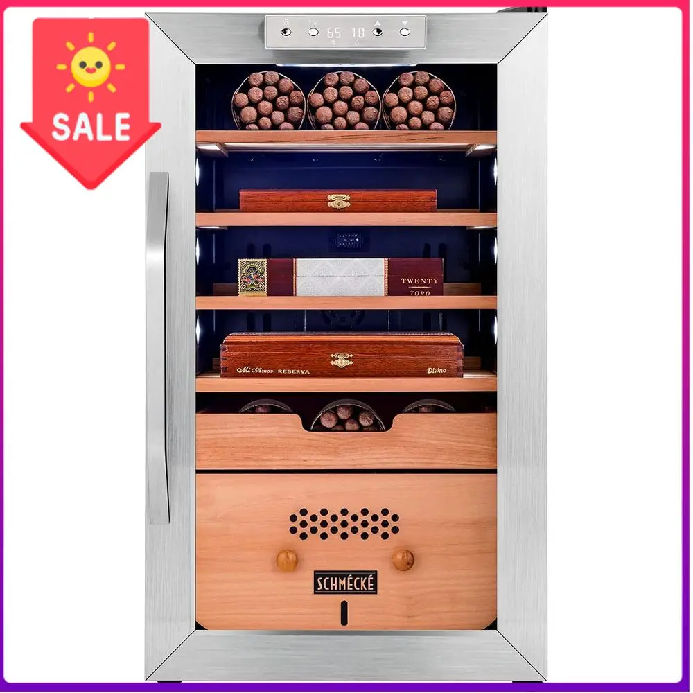 BestsellerTriple-Function Cigar Cooler with Precise Temperature and Humidity Control, Stainless Steel, Wooden Shelves, and Digit
BestsellerTriple-Function Cigar Cooler with Precise Temperature and Humidity Control, Stainless Steel, Wooden Shelves, and Digit