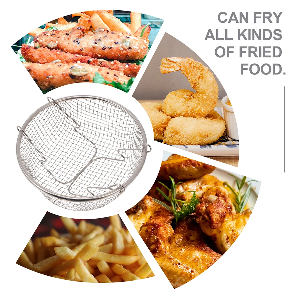 2pcs Stainless Steel Fry Basket Deep Frying Round Handle Kitchen Gadgets Mesh Cooking Baskets Oil Fryer Tools Food Strainer
2pcs Stainless Steel Fry Basket Deep Frying Round Handle Kitchen Gadgets Mesh Cooking Baskets Oil Fryer Tools Food Strainer
