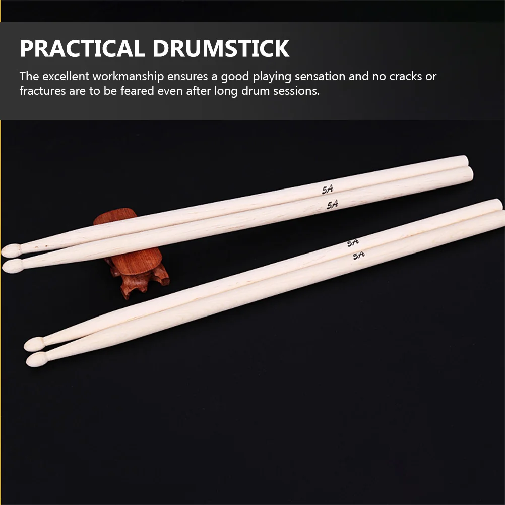 2 Pairs Premium Maple Drumsticks 5A Wood Drum Accessories for Students and Professional Drummers
2 Pairs Premium Maple Drumsticks 5A Wood Drum Accessories for Students and Professional Drummers