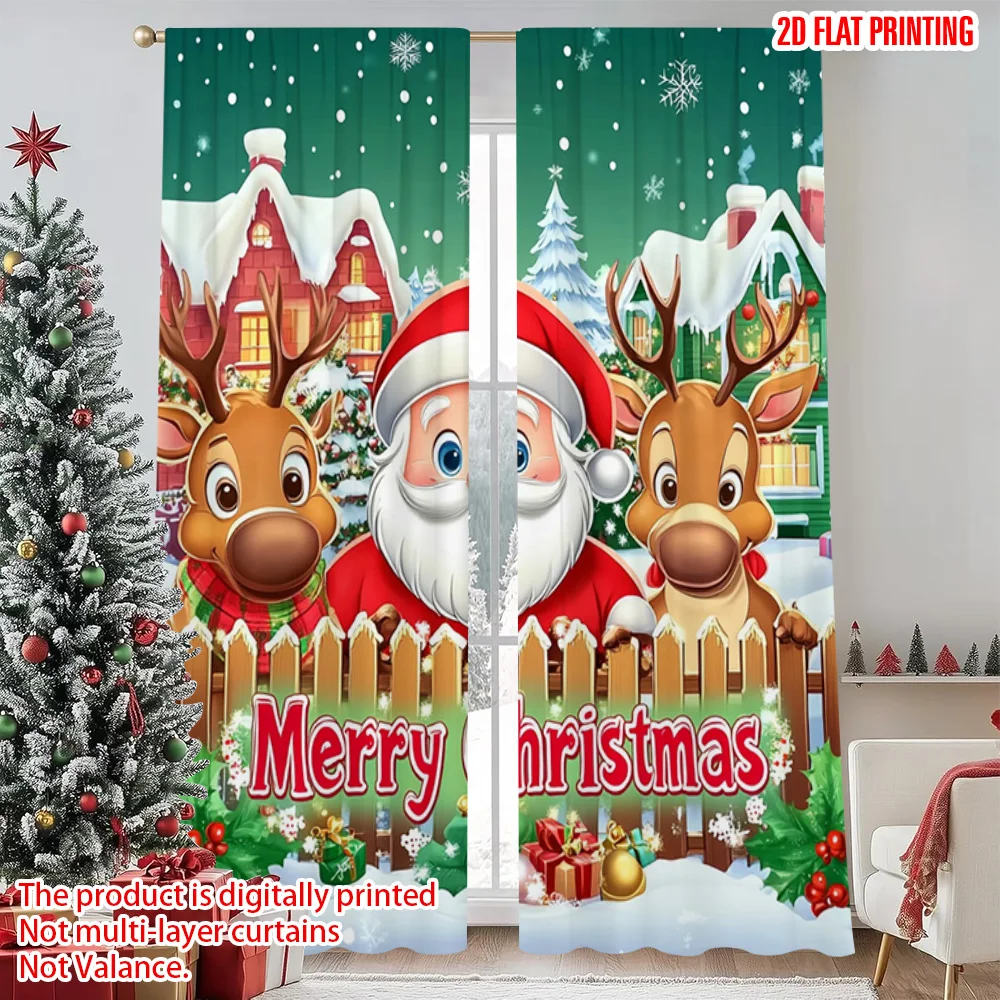 2pcs 2D flat printing Merry Christmas Curtains Reindeer Christmas Fabric Without Electricity Festive Holiday Perfect for Spring
2pcs 2D flat printing Merry Christmas Curtains Reindeer Christmas Fabric Without Electricity Festive Holiday Perfect for Spring